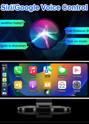 10/11.26 inch Dash Cam 4K Car DVR Wireless Carplay & Android Auto GPS Navigation Video Recorder Dashboard Dual Lens Wifi FM AUX - Riparo82