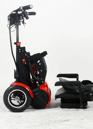 4 Wheel Folding Electric Scooter For Disabled Double Motor 250W 36V Foldable Travel Mobility Scooter Adult With Reverse - Riparo82
