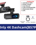 Dash Cam 4K WIFi GPS Front and Rear Night Vision Video Recorder HD 1080P Camera Auto System for car  Bicycles motorcycl summer - Riparo82