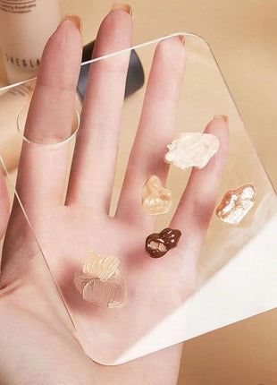 Clear Acrylic Makeup Mixing Palette Portable Multifunction Cosmetic Foundation Art Blending Palette for Eyeshadow Lipstick Nail - Riparo82