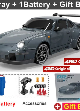 4WD RC Drift Car con luce a LED 2.4G Radio 20KM/h Auto da corsa telecomandate ad alta velocità Modello di veicolo Giocattolo regalo per Ragazzo Ragazza Kid