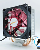 2 tubi di calore CPU Cooler Tower 3PIN/4PIN PWM 90MM LED Ventola di raffreddamento a luce rossa per LGA 1366 1150 1155 1200 1700 X79 X99 2011 AM3 AM4 - Riparo82