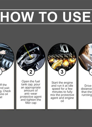 100ML Highly Effective Car Engine Anti-Wear Protectant Noise Reduction Oil Liquid Additive Automobile Maintenance Curing Agent - Riparo82