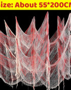 55*200cm Halloween Blood Gauze Window Doorways Wall Decoration Blood Creepy Cloth Haunted House Home Party Scary Scene Props - Riparo82