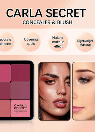 12-color concealer and blush palette Matte and highlight contour makeup rouge palette