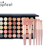 POPFEEL 40-Color Eyeshadow Palette with 8 Pink Eyeshadow Brushes – Long-Lasting, Highly Pigmented, Matte & Shimmer Combo.