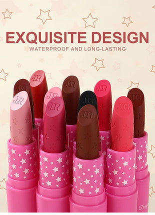 3Pcs/Box Korean Matte Lipstick Set for Women Waterproof Long-Lasting High Pigmented Lipgloss Cosmetic Beauty Makeup - Riparo82