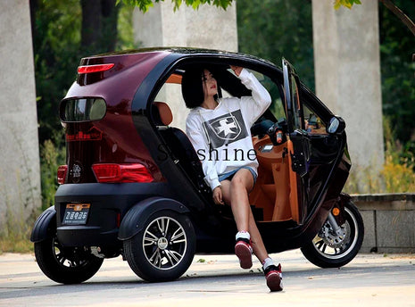 Pick up and drop off children Electric tricycle does not turn over Fully enclosed scooter with a battery life of 190 kilometers - Riparo82