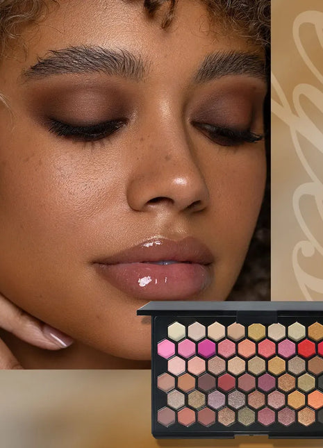 POPFEEL 54 Color Eyeshadow Palette - Versatile Earthy & Rainbow Shades for Colorful Party Makeup,All-in-One Eyeshadow Collection - Riparo82