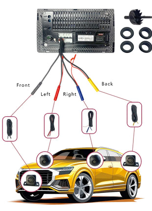 3D 360 Car Panoramic Camera AHD720/AHD1080P Dual modes universal Surround View image 4 cameras for Android Auto with 360APP - Riparo82