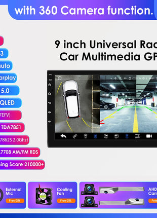 7"/9"/10" 2 Din Android12 Universal Car Multimedia Player For Hyundai Honda Nissan Toyota Kia Autoradio Unit WIFI GPS Car Audio