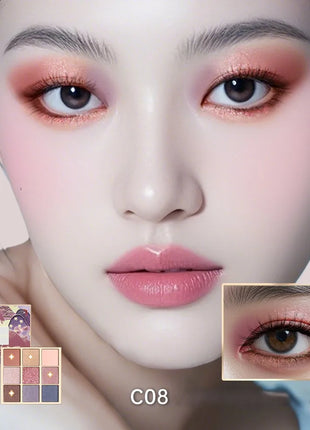 CATKIN Eyeshadow Palette Makeup, Matte Shimmer 9 Colors, Highly Pigmented, Creamy Texture Natural Bronze Neutral - Riparo82