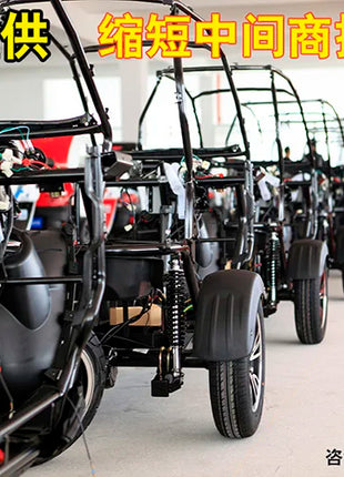 Pick up and drop off children Electric tricycle does not turn over Fully enclosed scooter with a battery life of 190 kilometers - Riparo82