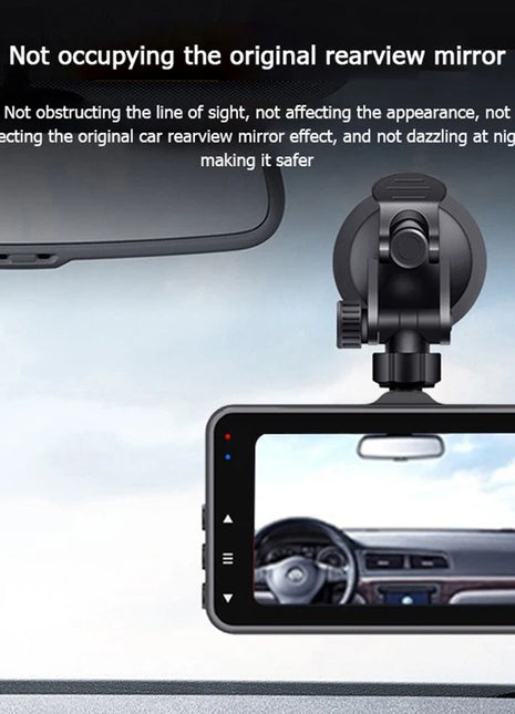 Dash Cam Car DVR HD 1080P Night Vision Dual Lens Front and Rear Camera Reversing Image Car Charge Driving Recorder Black Box - Riparo82
