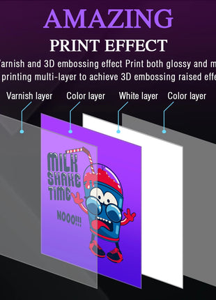 Stampante UV DTF A3 per stampante flatbed UV A3/A4 L805 Macchina stampante UV A4 per stampa vernice Stampante per adesivi in legno acrilico metallo