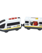 Locomotiva in legno Magnetic Electric Car Train Toys Fit Biro wood Diecast Slot Train Track Railway Educational Toys For Kids