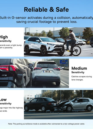 Baseus 3K Dash Cam VD1 Front and Rear Cam HD Built-in GPS Galileo Supercapacitor Car DVR Car Camera Recorder Support 24H Parking - Riparo82