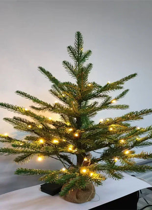 Piccolo albero di Natale Materiale 100% PE con luci a LED Albero di Natale da tavolo 45 cm / 60 cm Decorazioni per l'atmosfera della festa di Natale