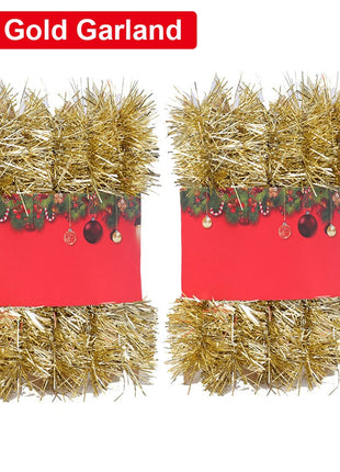 Decorazione ghirlanda natalizia da 10 m, pino artificiale, non illuminato, morbido, verde, per le vacanze, per la decorazione della festa nuziale di Natale al coperto - riparo82