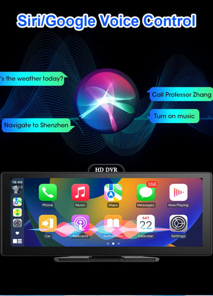 11.26 Inch 4K DVR Wireless CarPlay & Android Auto Dash Cam Bluetooth Audio GPS Navigation Dashboard Dual Lens Video Recorder - Riparo82
