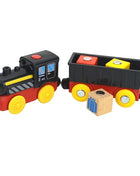 Locomotiva in legno Magnetic Electric Car Train Toys Fit Biro wood Diecast Slot Train Track Railway Educational Toys For Kids