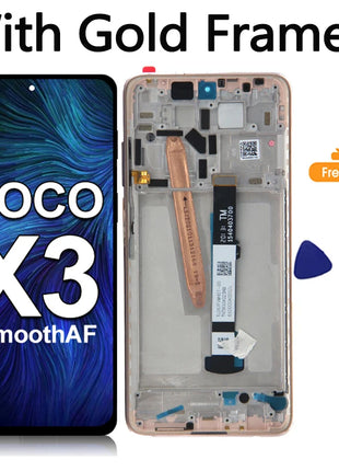 POCO X3 Display Per Xiaomi POCO X3 Display LCD Touch Screen Digitizer Assembly Per POCO X3 Pro NFC LCD M2102J20SG Display - riparo82