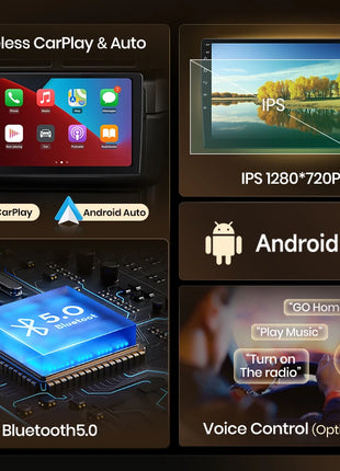 Junsun Wireless CarPlay Android Auto Car Radio for Honda Fit Jazz City 2002 2003 2004-2007 RDS GPS 4G WIFI Multimedia autoradio - Riparo82