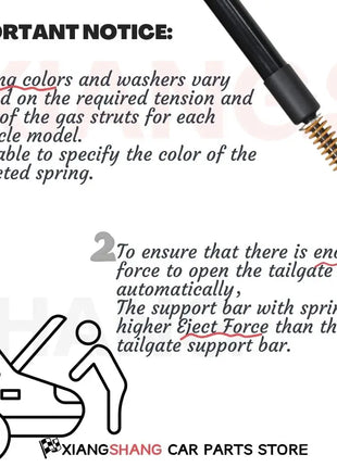Ammortizzatore portellone posteriore 2 pezzi per Pechino X3 5 porte hatchback 2019-presente portellone con molla bagagliaio ammortizzatori a gas caricati a gas