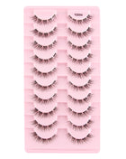 10 Pairs Faux Mink Eyelashes Handmade Natural False Eyelashes Soft Cross Messy Eye 3D Curly Eyelashes Extension Makeup Tools - Riparo82
