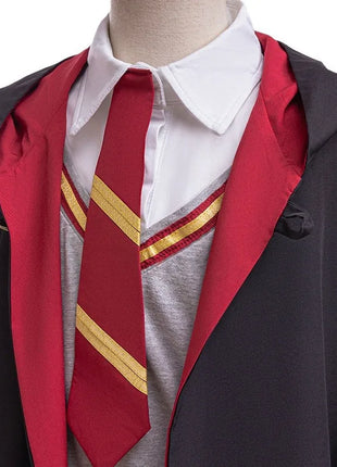 Costume cosplay di film di Halloween per bambini Top a righe per ragazze + mantello Abito casual Carnevale Halloween Compleanno Abito da scuola magica