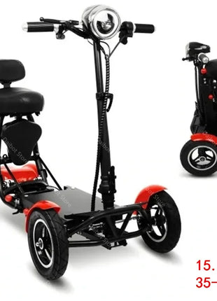 Scooter Mobilità 4 Ruote 500W Doppio Motore 36V - Pieghevole Anziani 3 Velocità - riparo82