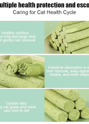 1 Bag Cat Grass Teeth Grinding Stick Pet Snacks Hairball Removal Mild Hair Row Ready To Eat Cat Baby Cat Teeth Cleaning Sticks - Riparo82