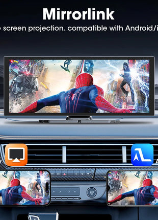 10/11.26" Wireless Carplay Screen for Car,4K Dash Cam HD Car DVR,Android Auto GPS Navigation Video Recorder,1080P Camera,FM,WIFI - Riparo82