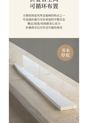 Natale grande ornamento per albero di Natale 2 m di altezza pieghevole in carta bianca decorazione per albero di Natale finestra ornamento luminoso