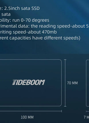 Tideboom 2TB SSD da 2,5 pollici SATA 3 SSD 128GB 240GB 256GB Disco rigido interno per laptop HDD 480GB 512GB Unità a stato solido per PC desktop - Riparo82