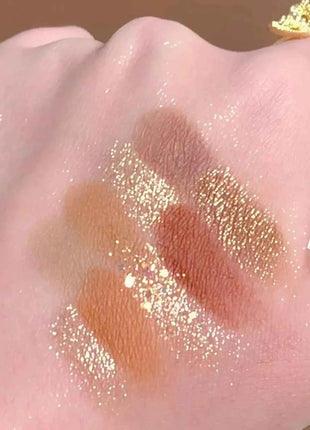 25-Color Eyeshadow Palette Earth Tones Matte & Shimmer Autumn Winter Low Saturation Orange Brown Makeup with Brush