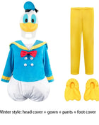 Anime Paperino Daisy Costumi Cosplay Ragazzi Ragazze Prom Wear Bambini Compleanno Carnevale Festa Vestire Stage Prop Abiti per bambini carini