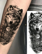 1 Sheet Full Arm Evil Witch Vampire Temporary Tattoos Sleeve Halloween Scary Skull Tatoo Waterproof Horrible Fake Tattoo Sticker - Riparo82