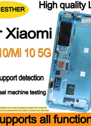 Sostituzione LCD originale Super AMOLED per Xiaomi Mi 10 Display Touch Screen M2001J2G, M2001J2I, Mi 10 - riparo82