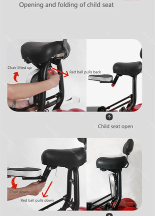 Scooter Mobilità 4 Ruote 500W Doppio Motore 36V - Pieghevole Anziani 3 Velocità - riparo82