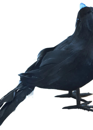 6PCS Black Feather Crow Halloween Props Mock Crow Spooky Feather Decoration Props Halloween Party Scary Animal Horror Props - Riparo82