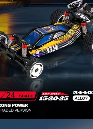 WLtoys 244016 Auto ad alta velocità, proporzionale 1:24, auto RC telecomandate di alta qualità, trazione a due ruote, giocattolo e regalo per ragazzo da corsa
