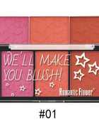 Matte Blush Palette 3 Colors Natural Red Orange Pink Lightweight Breathable Makeup Rouge Eyeshadow for Enhanced Beauty