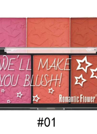 Matte Blush Palette 3 Colors Natural Red Orange Pink Lightweight Breathable Makeup Rouge Eyeshadow for Enhanced Beauty