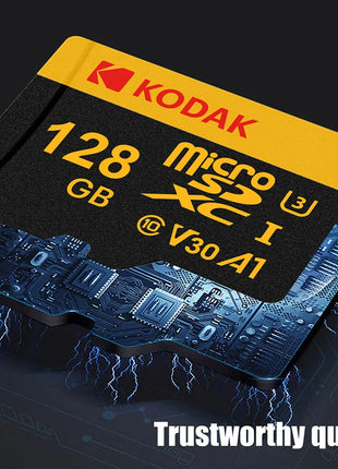 Scheda di memoria Micro Sd originale Kodak Scheda SD da 64 GB 128 GB Scheda Flash Micro SDXC Class10 Scheda di memoria SD da 256 GB 32 GB per la registrazione della fotocamera