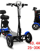 Scooter Mobilità 4 Ruote 500W Doppio Motore 36V - Pieghevole Anziani 3 Velocità - riparo82