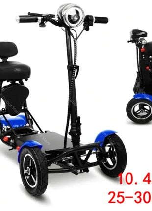 Scooter Mobilità 4 Ruote 500W Doppio Motore 36V - Pieghevole Anziani 3 Velocità - riparo82