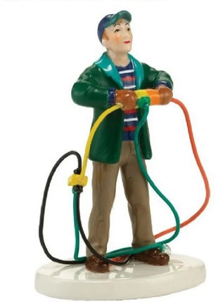 Casa natalizia in resina luminosa Casa per auto di Babbo Natale Decorazione per garage per le vacanze rurali Decorazione per il desktop Statua Regalo di Natale