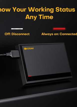 Kodak Disco rigido protettivo da 2,5 pollici USB3.0 5Gbps 500GB 1TB Disco rigido esterno HDD per capacità di espansione del computer desktop PS4