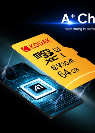 KODAK EVO Plus scheda di memoria da 128GB 256GB U3 4K Micro SD Card 64GB 32GB SDHC Microsd UHS-I C10 TF Trans Flash Microsd 100 MB/S